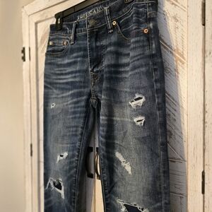 American Eagle Outfitters Men's Distressed Blue Jeans